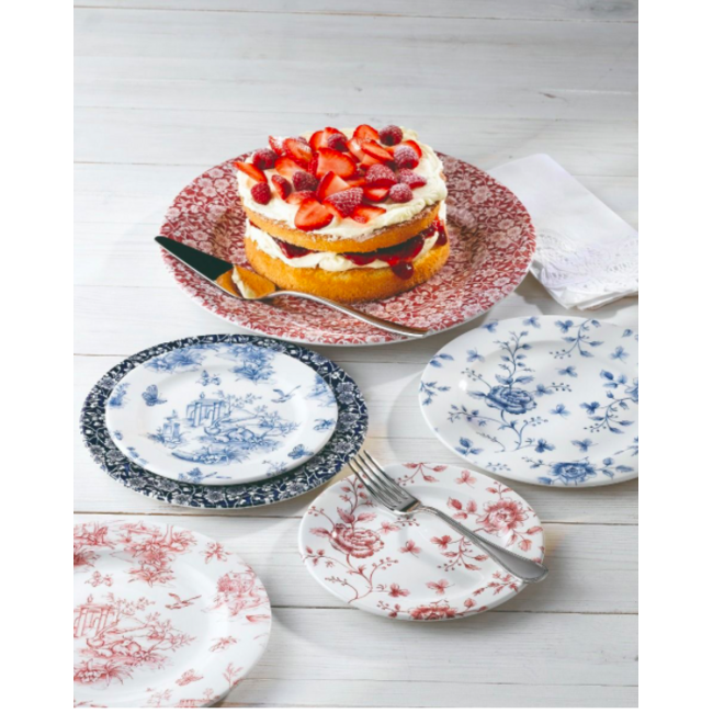 Churchill Servies Horeca Kwaliteit Rose Chintz Grey Lotus Triangle Plate 9" 12/box DISCONTINUED