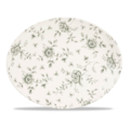 Churchill Servies Horeca Kwaliteit Rose Chintz Grey Orbit Oval Coupe Bord 31.7x25.5cm