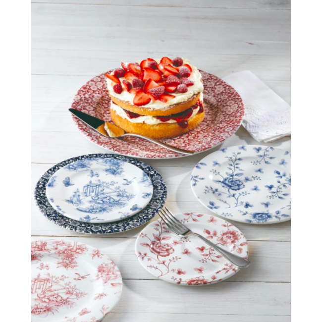 Churchill Servies Horeca Kwaliteit Rose Chintz Grey Orbit Oval Coupe Plate 12 1/2X10" 6/box