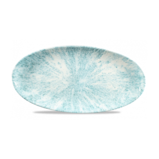 Churchill Servies Horeca Kwaliteit Stone Aquamarine Oval Chefs Bord 35x17.5cm