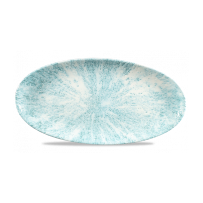 Churchill Servies Horeca Kwaliteit Stone Aquamarine Oval Chefs Plate 34.7 x 17.3cm 6/box