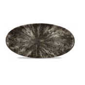 Churchill Churchill | Stone Quartz Black Oval Chefs Bord 35x17.5cm