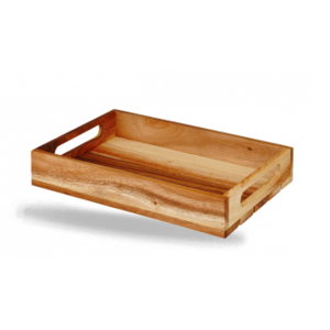 Churchill Wood Square Medium Wooden Carrier