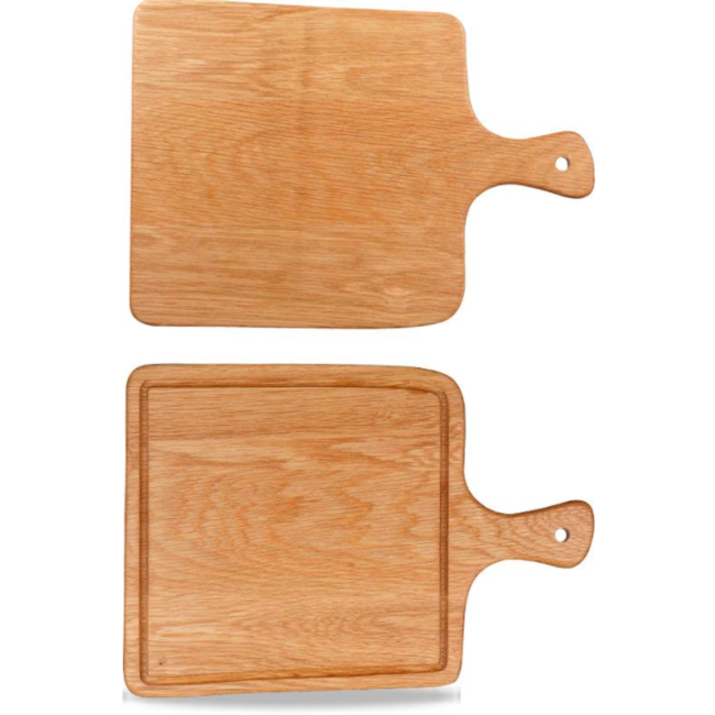 Churchill Servies Horeca Kwaliteit DISCONTINUED Wood Sq Handled Board 44/box