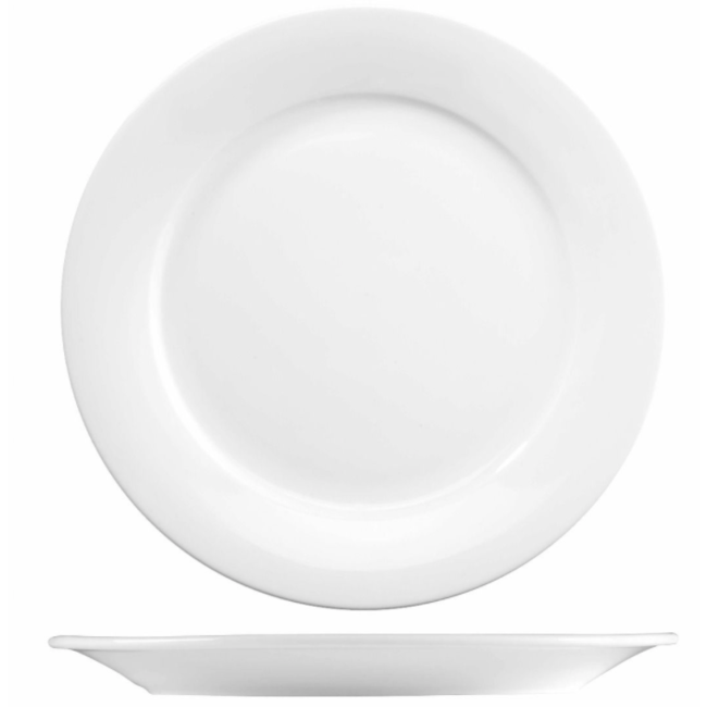 Churchill Servies Horeca Kwaliteit DISCONTINUED White Med Dish 25cm 12/box Loopt uit!