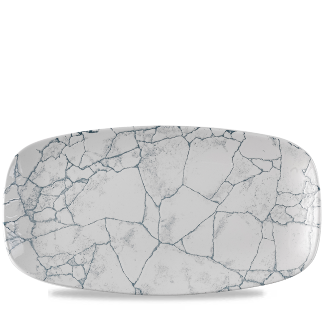 Churchill Servies Horeca Kwaliteit Studio Prints Kintsugi Pearl Grey Chefs Oblong Bord 35x19cm