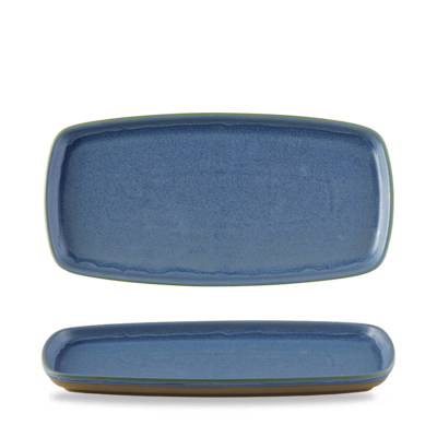 Churchill Emerge Oslo Blue Oblong Plate  30x14.7cm