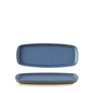 Churchill Servies Horeca Kwaliteit Emerge Oslo Blue Oblong Bord  25.1x10cm