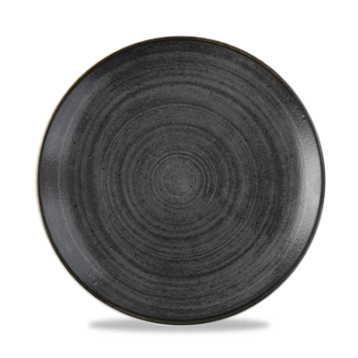 Churchill Stonecast Raw Black Evolve Coupe Plate  21.7cm