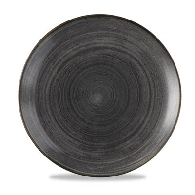 Churchill Stonecast Raw Black Evolve Coupe Plate  28.8cm