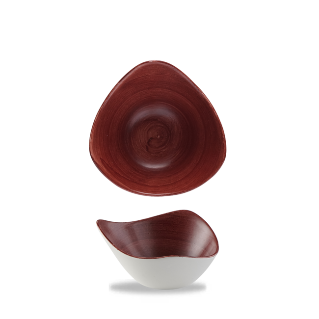 Churchill Servies Horeca Kwaliteit Stonecast Patina Red Rust Triangular Bowl 12/box