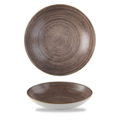 Churchill Stonecast Raw Brown Coupe Bowl  18.2cm/42.6cl