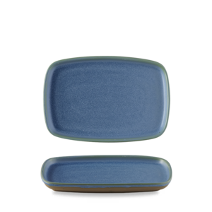 Churchill Servies Horeca Kwaliteit Emerge Oslo Blue Oblong Bord  22x15cm