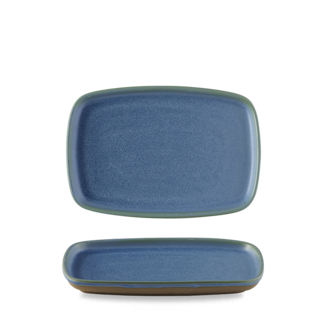 Churchill Servies Horeca Kwaliteit Emerge Oslo Blue Oblong Bord  22x15cm