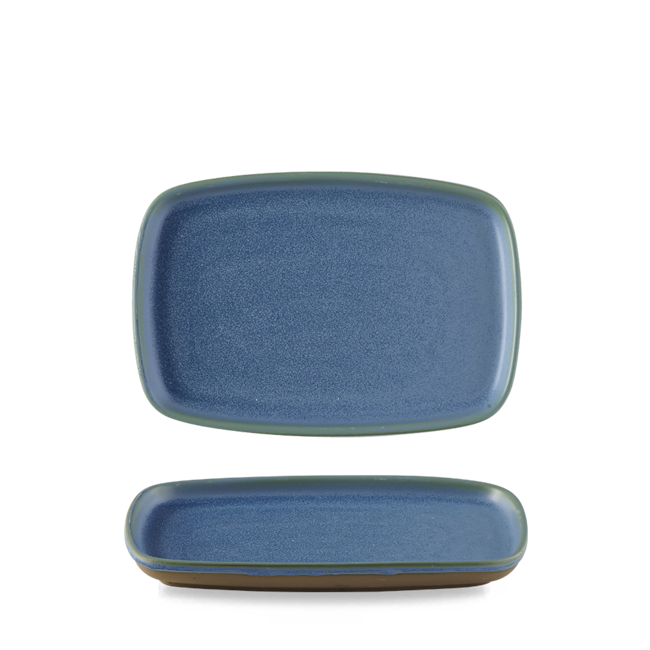 Churchill Servies Horeca Kwaliteit Emerge Oslo Blue Oblong Plate 22x15cm 6/box