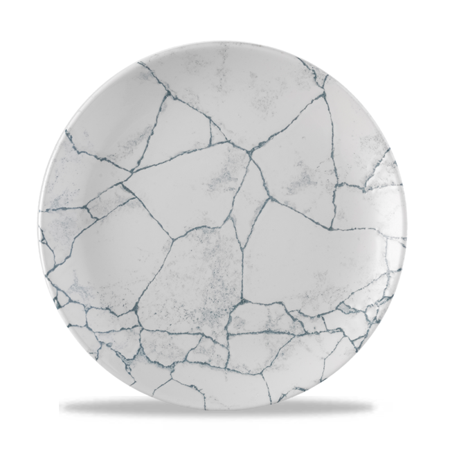 Churchill Servies Horeca Kwaliteit Studio Prints Kintsugi Pearl Grey Evolve Coupe Bord 26cm