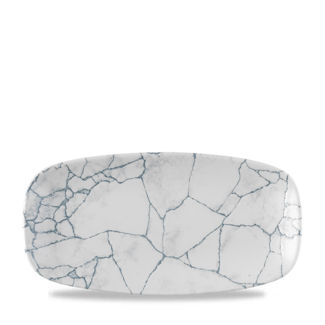 Churchill Servies Horeca Kwaliteit Studio Prints Kintsugi Pearl Grey Chefs Oblong Bord 30x15cm