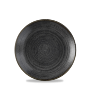 Churchill Stonecast Raw Black Evolve Coupe Plate  16.5cm