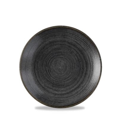 Churchill Stonecast Raw Black Evolve Coupe Plate  16.5cm