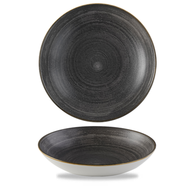 Churchill Stonecast Raw Black Evolve Coupe Bowl  24.8cm/113.6cl