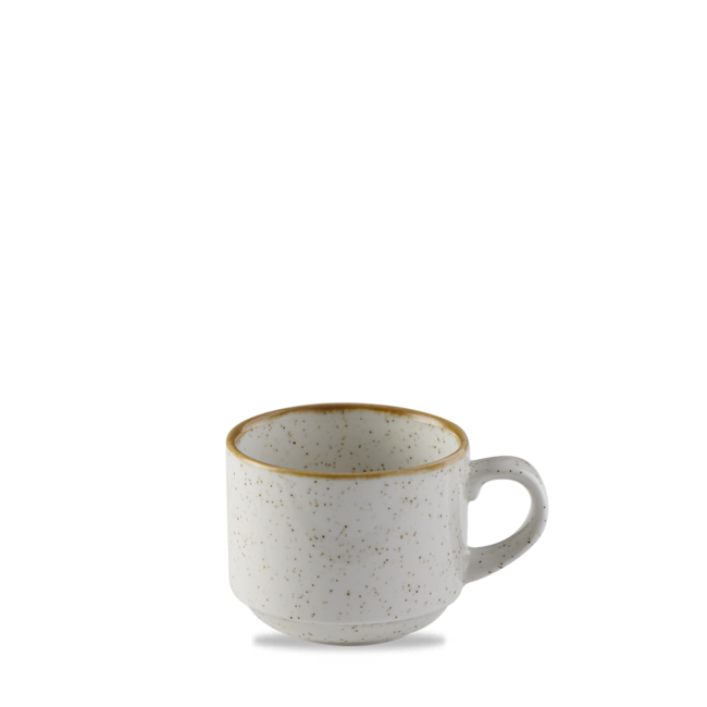 Churchill Servies Horeca Kwaliteit Stonecast Barley White Profile Stacking Cup 220ml 12/box