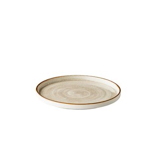 Q Authentic Servies Horeca Kwaliteit Jersey bord opst. rand stapelbaar grijs 25,4 cm