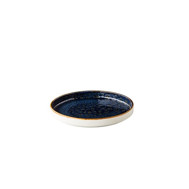 Q Authentic Servies Horeca Kwaliteit Jersey Bord Opst. Rand Stapelbaar Blauw 20,5 cm 6/box