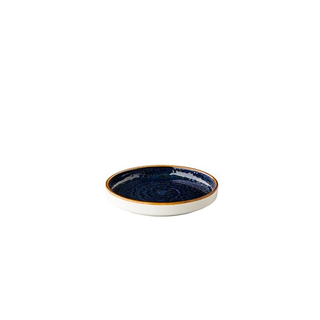 Q Authentic Servies Horeca Kwaliteit Jersey Bord Opst. Rand Stapelbaar Blauw 16,2 cm 6/box