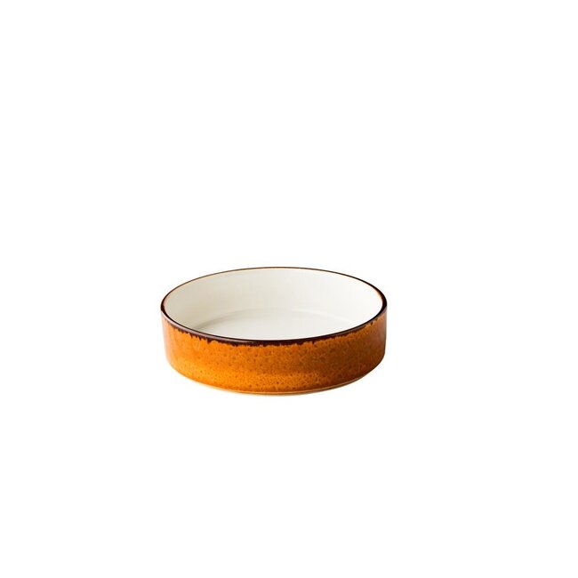 Q Authentic Servies Horeca Kwaliteit Jersey Bord Diep Opst. Rand Stapelbaar Oranje18cm 6/box