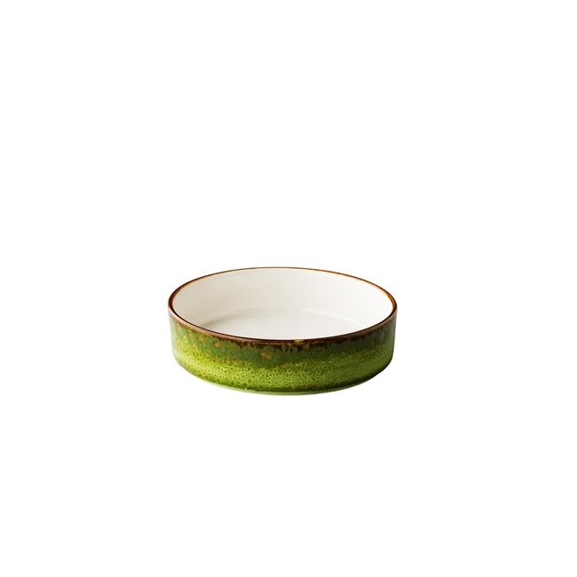 Q Authentic Servies Horeca Kwaliteit Jersey Bord Diep Opst. Rand Stapelbaar Groen18 cm 6/box