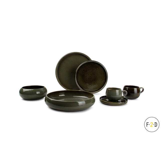 F2D servies Horeca Kwaliteit F2D | Kom 15xH6,5cm forest Curvo