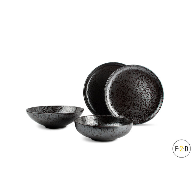 F2D servies Horeca Kwaliteit F2D | Oxido Plat bord 26cm Black