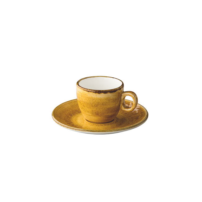 Q Authentic Servies Horeca Kwaliteit Jersey Espressoschotel Geel 13 cm 6/box