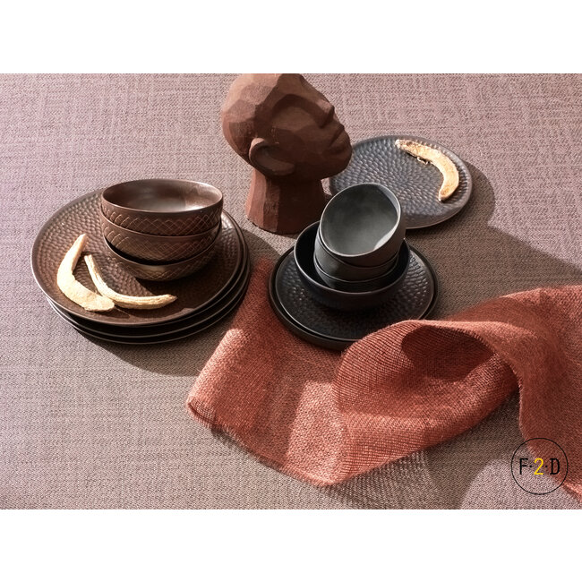 F2D servies Horeca Kwaliteit F2D | Brass Plat bord 27cm Copper Hammered