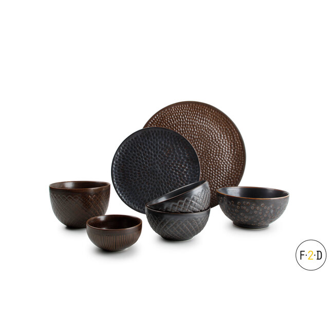 F2D servies Horeca Kwaliteit F2D | Brass Plat bord 15,5cm Copper Hammered