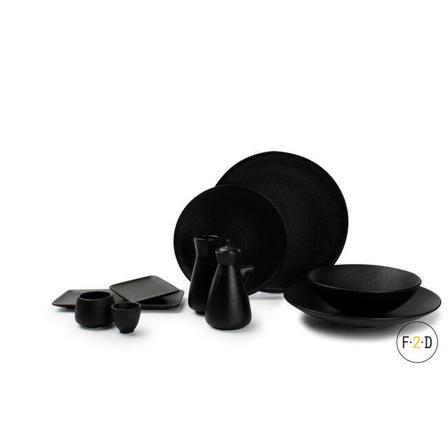 F2D servies Horeca Kwaliteit F2D | Dusk Diep Bord 25xH6cm Black