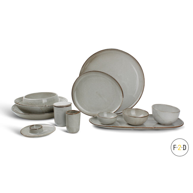 F2D servies Horeca Kwaliteit F2D | Ceres Kom schuin 9.5xH3.5/4.5cm grijs