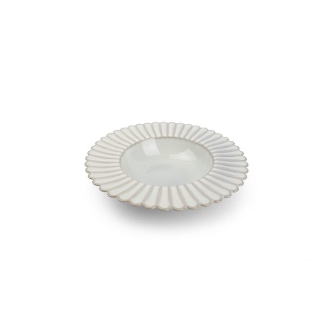 S|P Servies S&P | Diep bord 24/13xH4cm nuance white Lotus