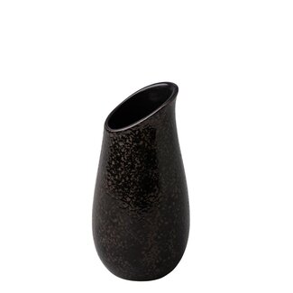 Studio RAW Vaasje Zwart Satijn/Stone 6,7x14cm