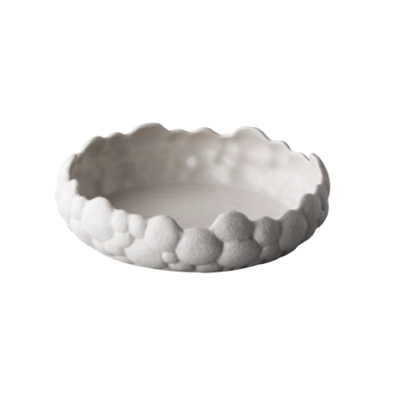 Studio RAW Studio a | Bubble Curved Bowl Small White 20x5,5cm 6box