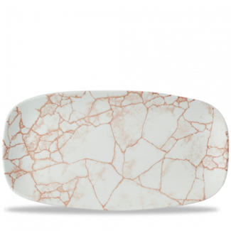Churchill Servies Horeca Kwaliteit Studio Prints Kintsugi Coral Chef's Oblong Bord 35,5x18,9cm