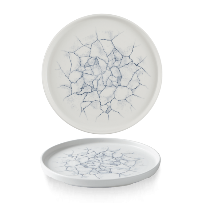 Churchill Servies Horeca Kwaliteit Studio Prints Kintsugi Pearl Grey Walled Bord 21cm