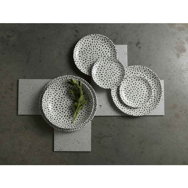 Dudson Servies Horeca Kwaliteit DISCONTINUED Terrazzo Green Coupe Plate 16,5cm 12/box