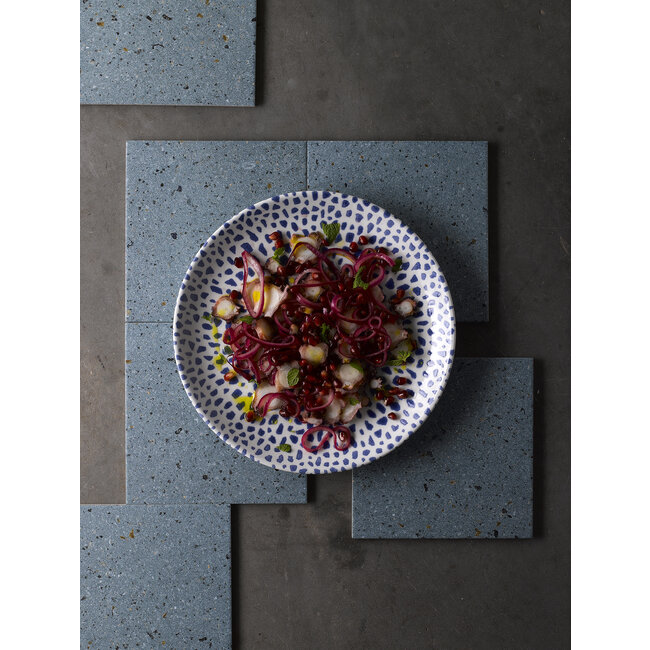 Dudson Servies Horeca Kwaliteit Terrazzo Blue Coupe Plate 26cm 12/box