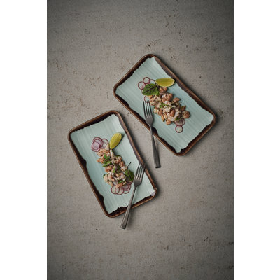 Dudson Dudson | Harvest Turquoise Organic Rectangular Bord 27x16cm