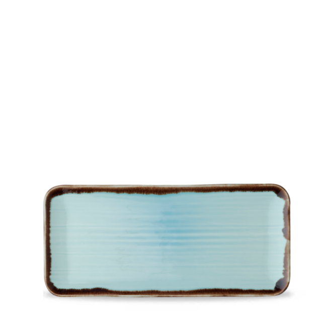 Dudson Servies Horeca Kwaliteit Harvest Turquoise Organic Rect Plate 34,6x15,6cm 6/box