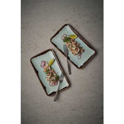 Dudson Dudson | Harvest Turquoise Org. Coupe Rect Platter 34x15cm