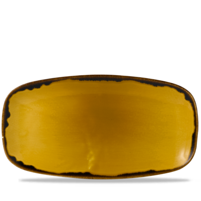 Dudson Servies Horeca Kwaliteit Harvest Mustard Chefs Oblong Plate 35,5x18,9cm 6/box
