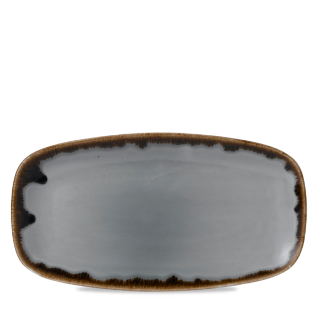 Dudson Servies Horeca Kwaliteit Harvest Grey Chefs Oblong Plate 35,5x18,9cm 6/box