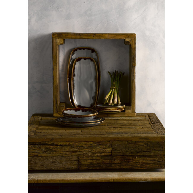 Dudson Servies Horeca Kwaliteit Harvest Grey Chefs Oblong Plate 29,8x15,3cm 12/box